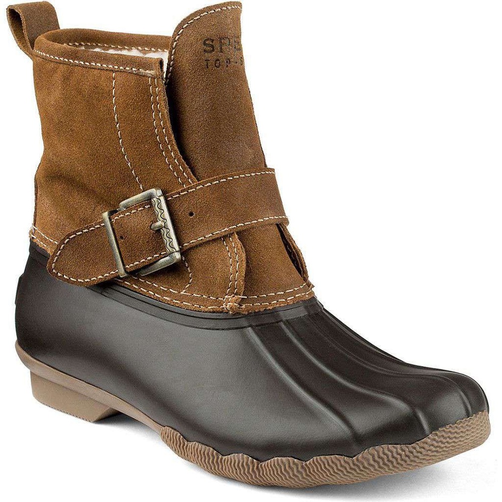 Women's RIP Water Duck Boot in Tan/Brown by Sperry size 8